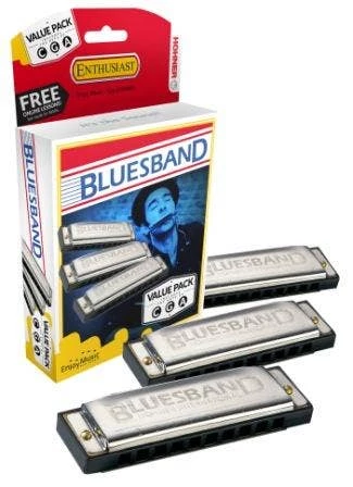 Hohner BLUESBAND PRO PACK 1501 In KEYS G, A & C 3 Hohner BLUESBAND PRO PACK 1501 In KEYS G, A & C