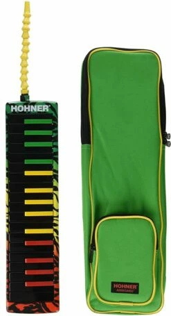 Hohner AIRBOARD 32 KEY RASTA PRINT W/ BAG AND BLOWFLOW MOUTHPEICE -Hohner shop ab32.2