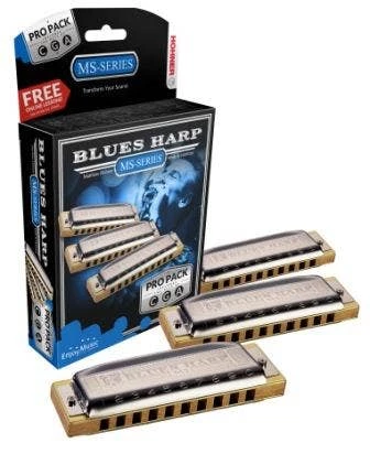 Hohner BLUES HARP 3 PACK KEYS OF C, G, A 3 Hohner BLUES HARP 3 PACK KEYS OF C, G, A