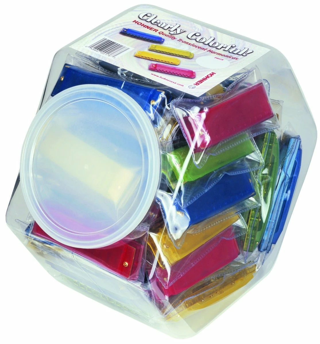 Hohner CANISTER DISPLAY WITH 48 TRANSLUCENT HARMONICAS 3 Hohner CANISTER DISPLAY WITH 48 TRANSLUCENT HARMONICAS