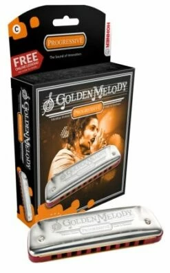 Hohner GOLDEN MELODY HARMONICA BOXED KEY OF F