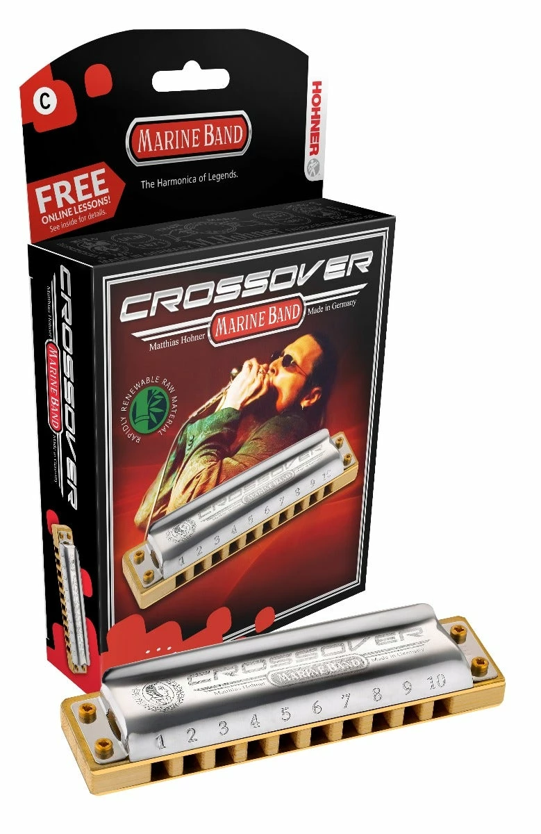 Hohner Marine Band Crossover-High G - W/retail Box Package; Key Of G 3 Hohner Marine Band Crossover-High G - W/retail Box Package; Key Of G